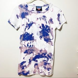 Custom Junk Food Tie Dyed NY Giants T-Shirt